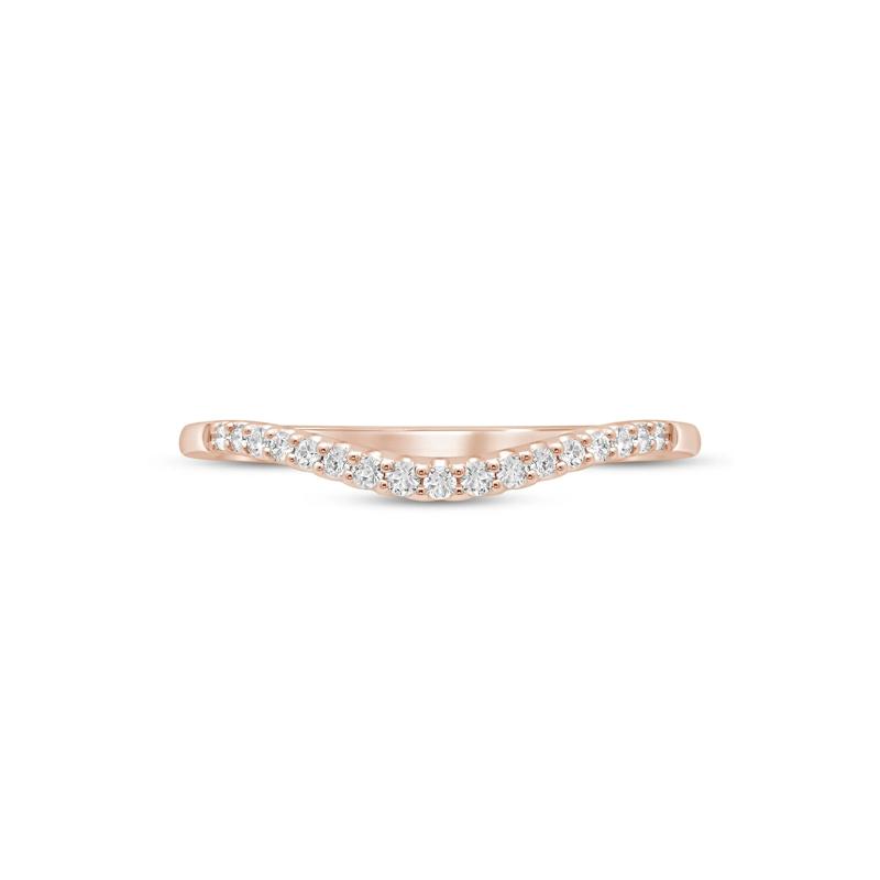 Diamond Contour Band in 14K Rose Gold &#40;1/7 ct. tw.&#41; – Image 1 of 3