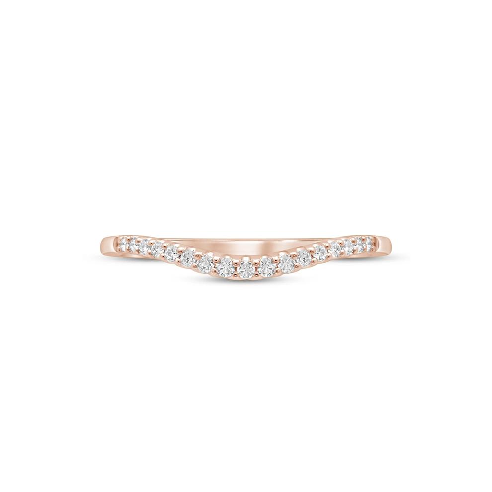 Diamond Contour Band in 14K Rose Gold (1/7 ct. tw.) – Image 1 of 3