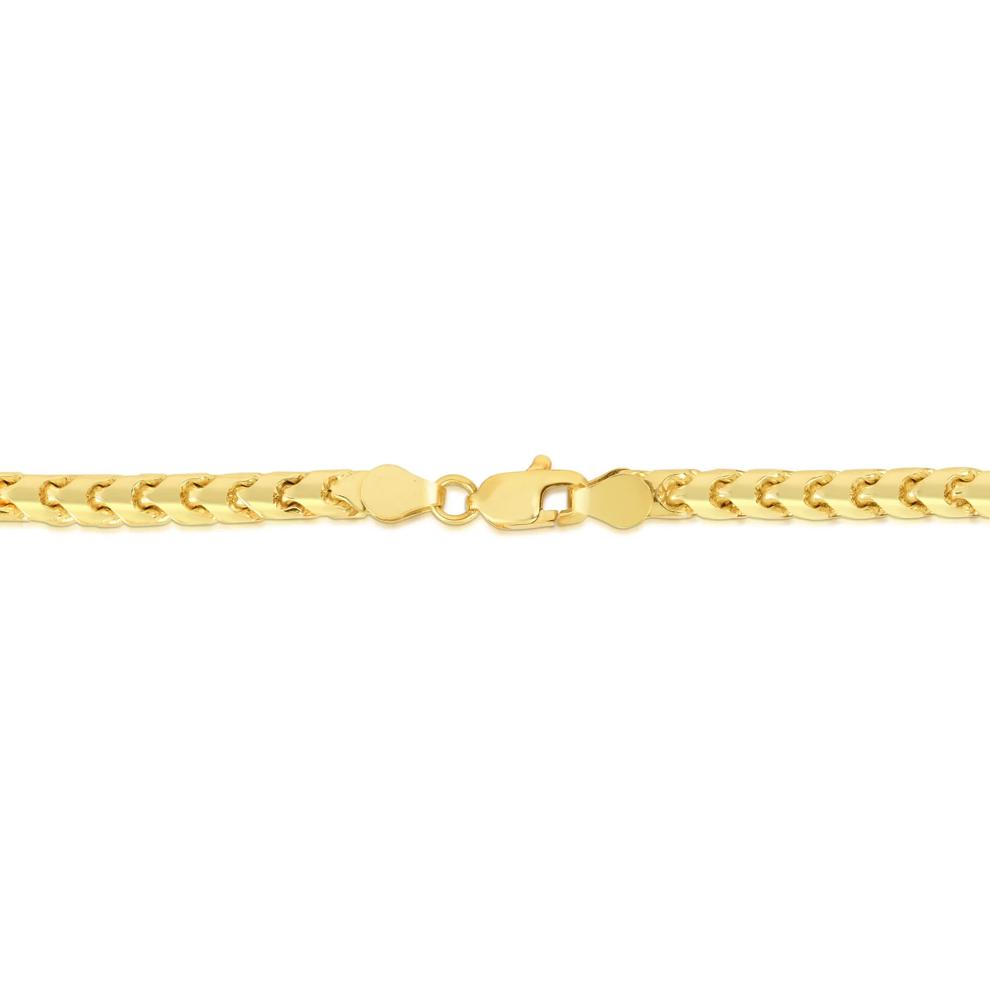 Solid Round Franco Link Chain in 14K Yellow Gold, 4MM, 24&rdquo; – Image 2 of 3