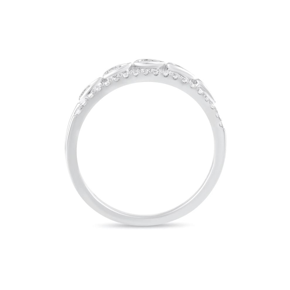 Diamond Double Row Ring in Sterling Silver (1/4 ct. tw.) – Image 2 of 4