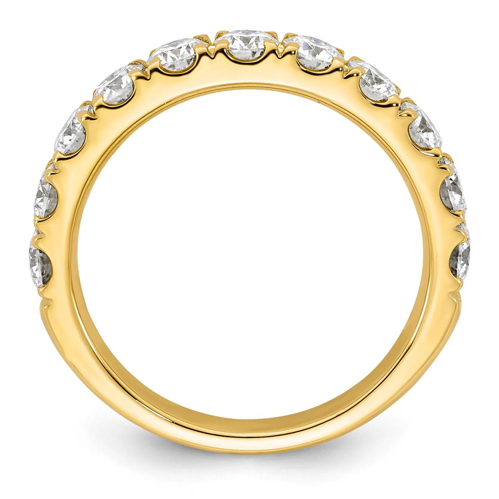 Lab-Created Moissanite Band Ring in 10K Yellow Gold (1 1/2 ct. dew) – Image 2 of 3