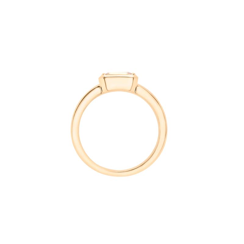Morganite Emerald-Cut Cocktail Ring in Vermeil – Image 2 of 6