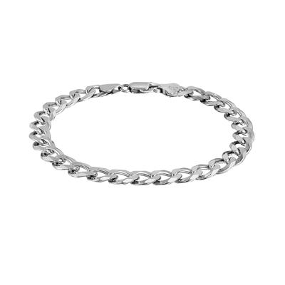 Men's Curb Chain Bracelet in Sterling Silver, 9.5MM, 8.5"