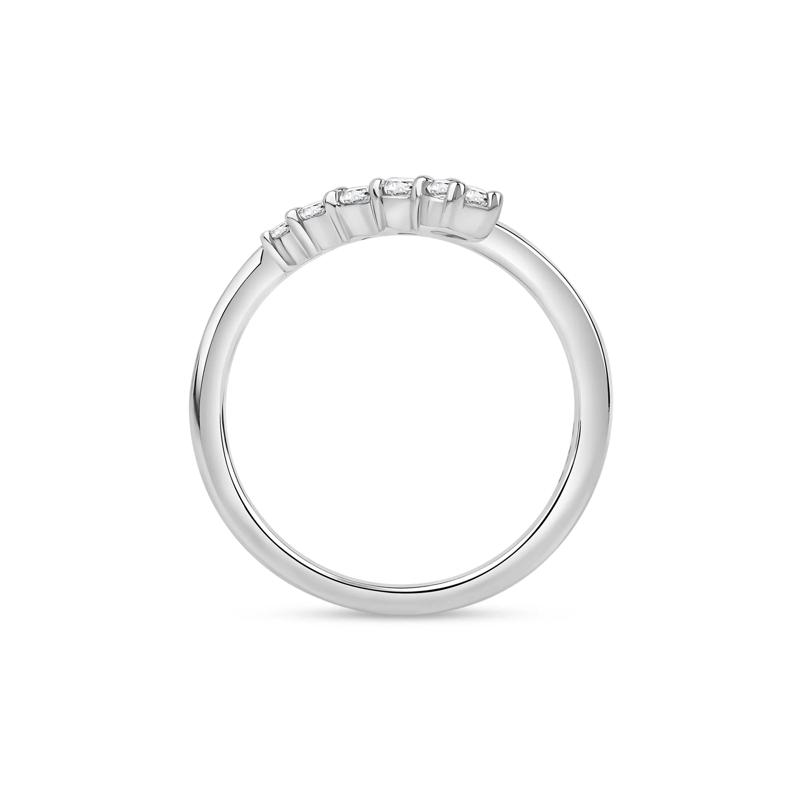 Lab Grown Diamond Bypass Contour Ring in 10K White Gold &#40;3/8 ct. tw.&#41; – Image 2 of 4