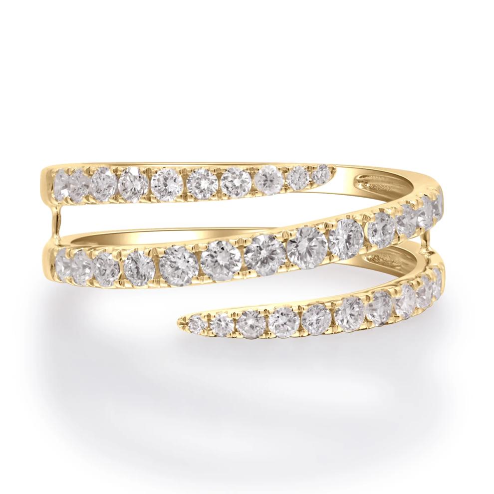 Diamond Coil Ring in 10K Yellow Gold (3/4 ct. tw.) – Image 1 of 5