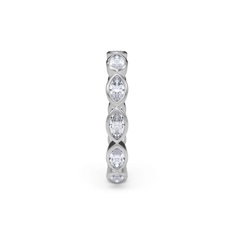 Diamond Bezel-Set Marquise True Eternity Band in Platinum – Image 3 of 5
