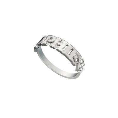 Custom Name Ring with Diamond Accents