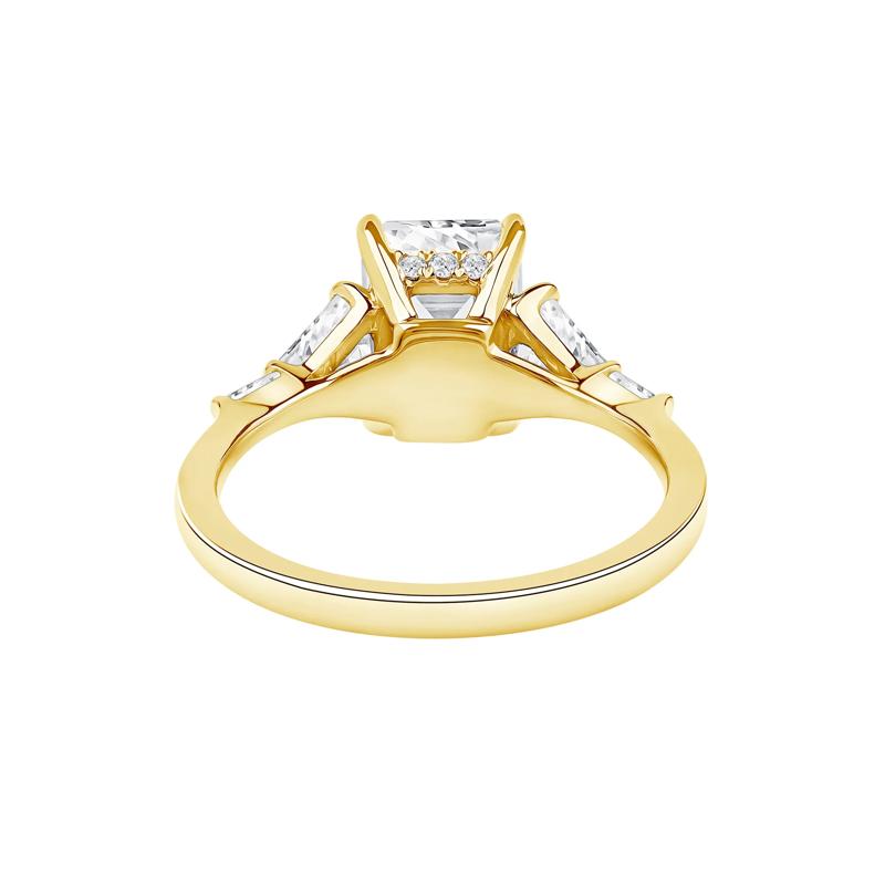 Arya Lab Grown Diamond Emerald-Cut Engagement Ring in 14K Yellow Gold &#40;2 7/8 ct. tw.&#41; – Image 4 of 5
