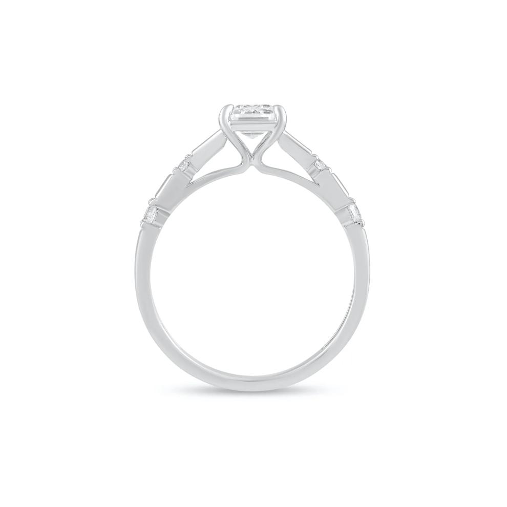 Lab Grown Diamond Radiant Center Engagement Ring in Platinum (1 ct. tw.) – Image 2 of 4