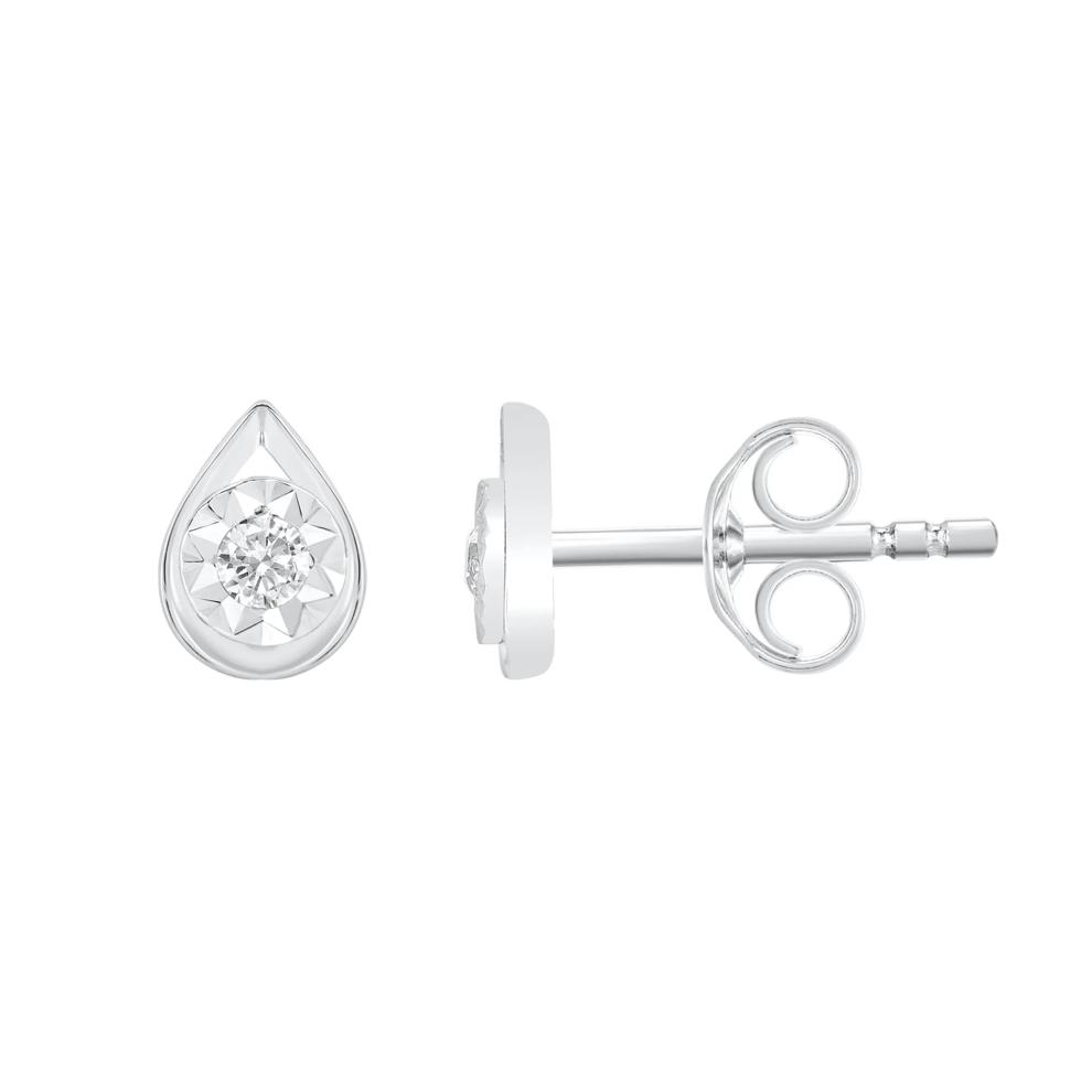 Diamond Stud Earring Three-Pair Set in Sterling Silver (1/5 ct. tw.) – Image 4 of 4