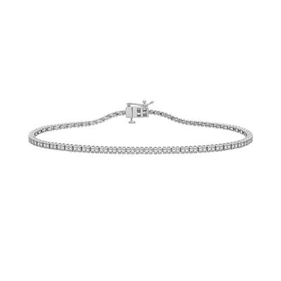 Diamond Line Bracelet in Sterling Silver, 7" (1/2 ct. tw.)