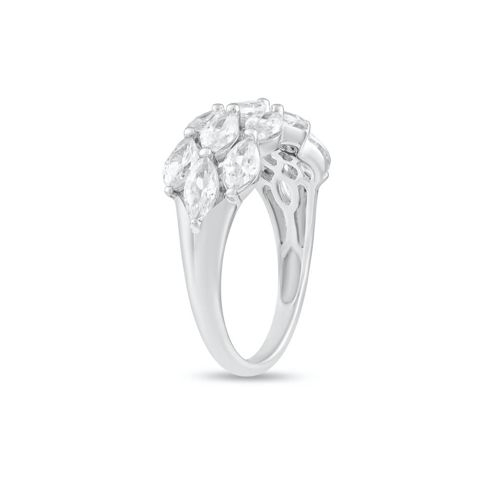 Lab Grown Diamond Marquise Multi-Row Band in 10K White Gold (2 ct. tw.) – Image 3 of 4