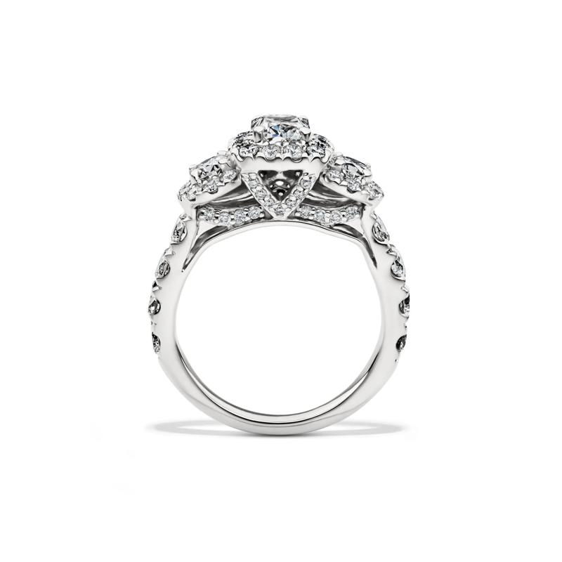 Helzberg Limited Edition 2 ct. tw. Diamond Three-Stone Engagement Ring in 14K White Gold – Image 2 of 3