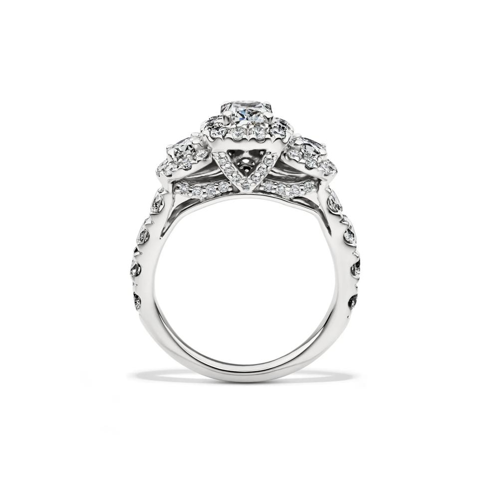 Helzberg Limited Edition 2 ct. tw. Diamond Three-Stone Engagement Ring in 14K White Gold – Image 2 of 4