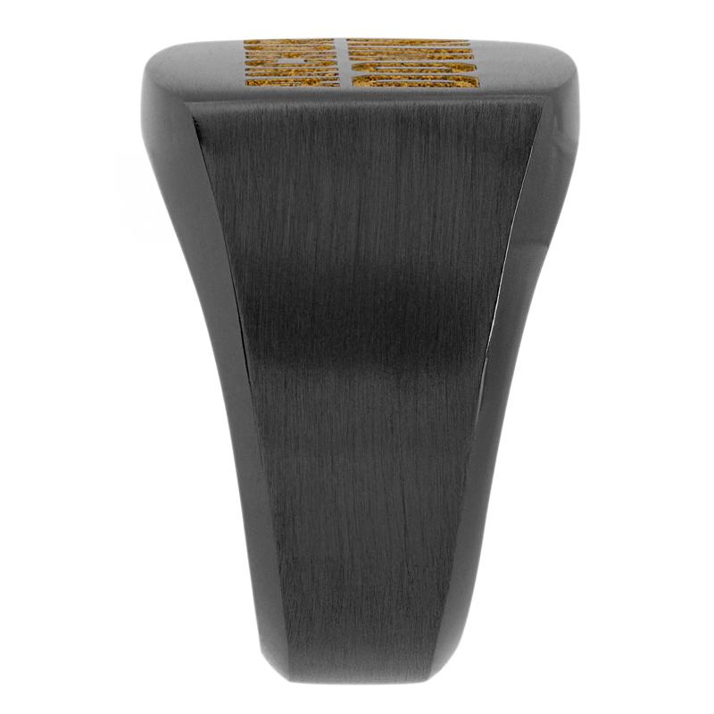 Vanderbilt Anchor Down Signet Ring in Zirconium – Image 3 of 3