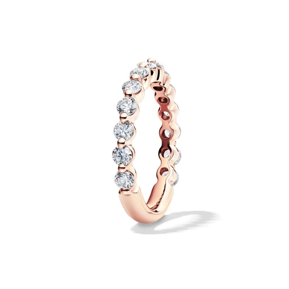 Lab Grown Diamond Shared-Prong Band in 14K Rose Gold (1 ct. tw.)  – Image 3 of 4
