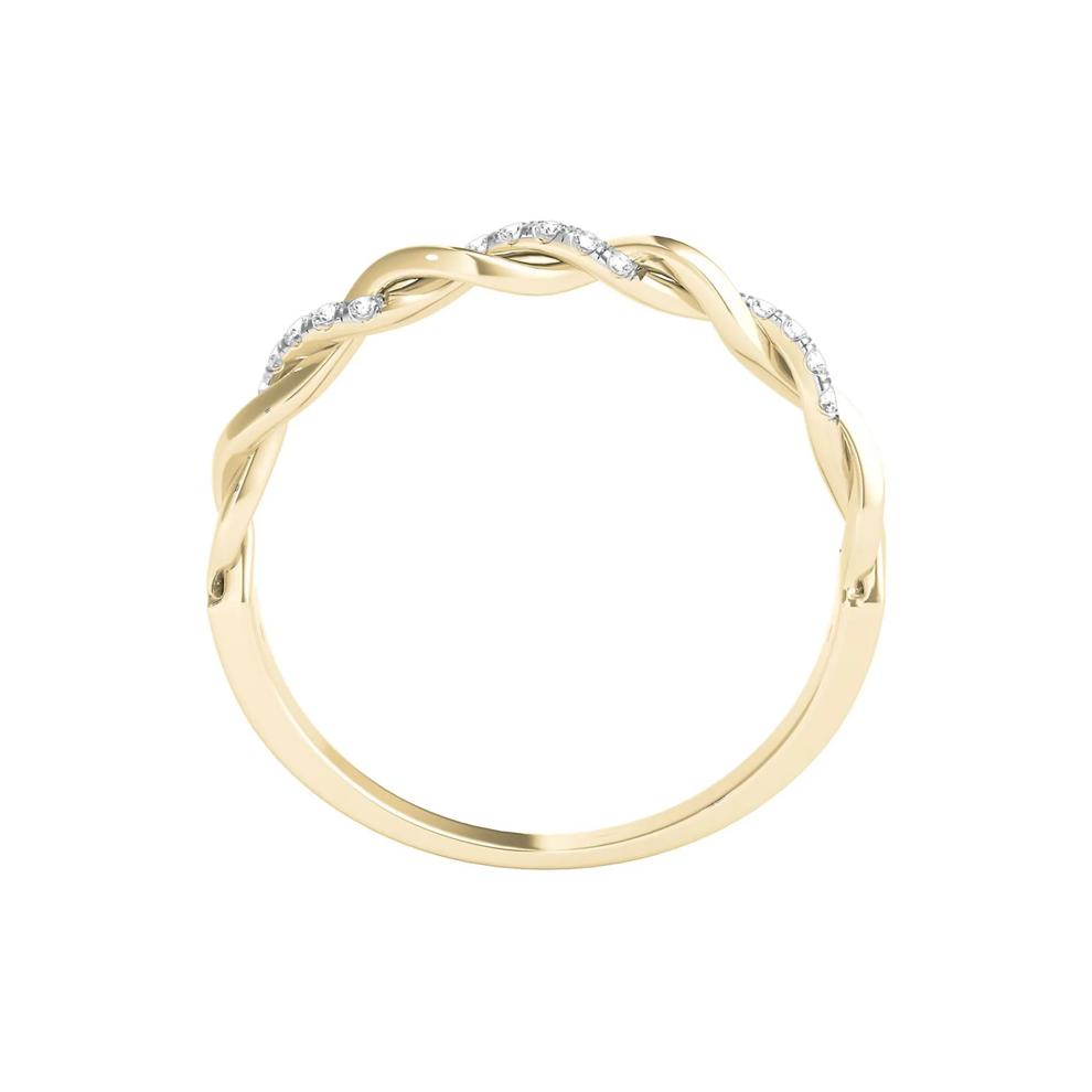 1/10 ct. tw. Diamond Twist Band in 14K Yellow Gold – Image 2 of 3