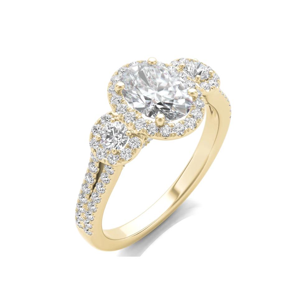 Lab Grown Diamond Oval-Shaped Engagement Ring in 14K Yellow Gold (1 3/4 ct. tw.) – Image 5 of 5