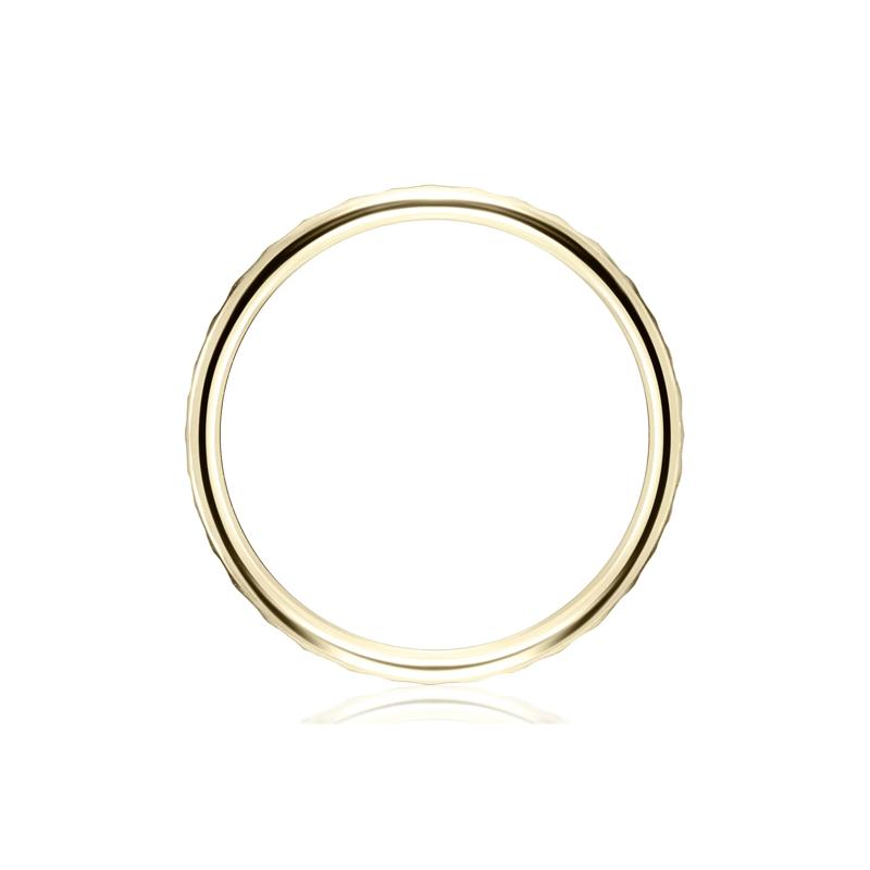 Hammered Band in 14K Yellow Gold, 2MM – Image 2 of 3
