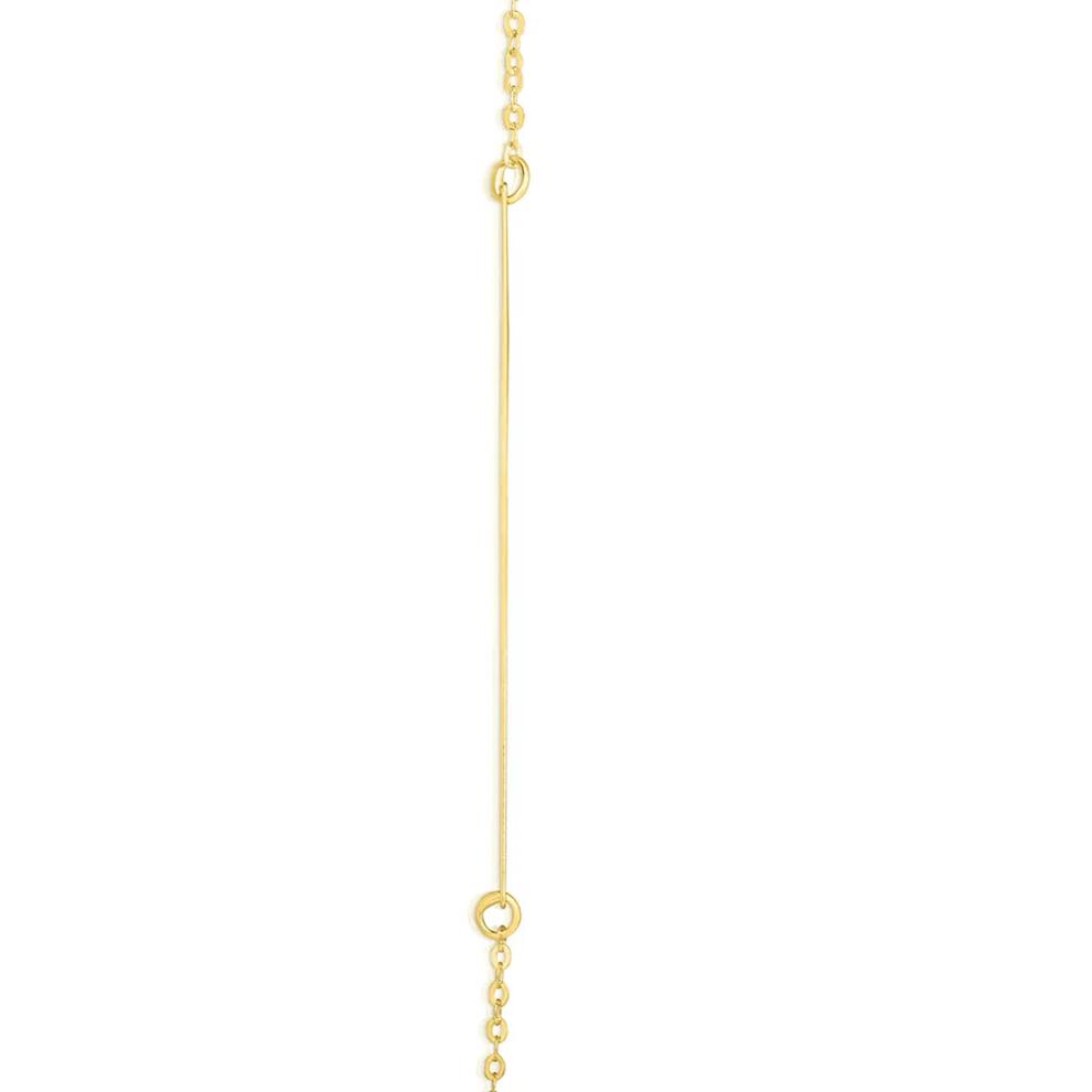 "Y" Initial Necklace in 14K Yellow Gold – Image 4 of 5