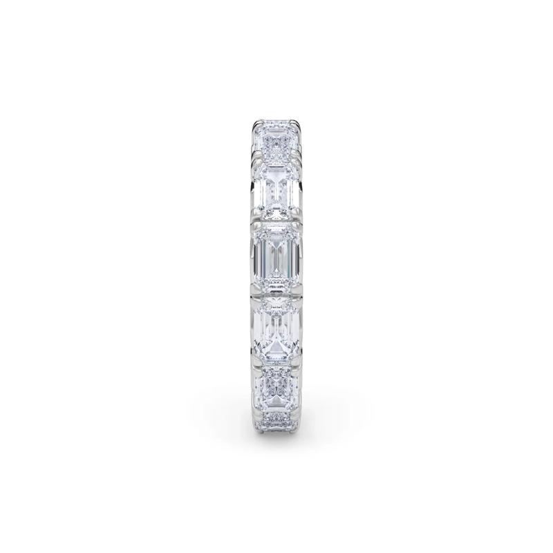 Emerald-Cut Lab Grown Diamond Eternity Band in 14K White Gold &#40;3 7/8 ct. tw.&#41; – Image 3 of 4