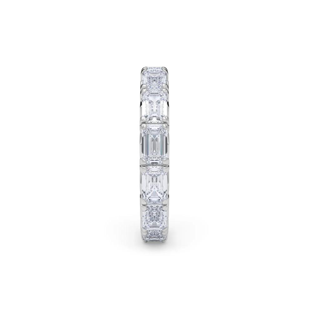 Emerald-Cut Lab Grown Diamond Eternity Band in 14K White Gold (3 7/8 ct. tw.) – Image 3 of 4