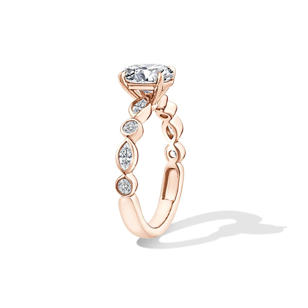 Lab Grown Diamond Oval Center Engagement Ring in 10K Rose Gold (1 3/8 ct. tw.) – Image 3 of 4