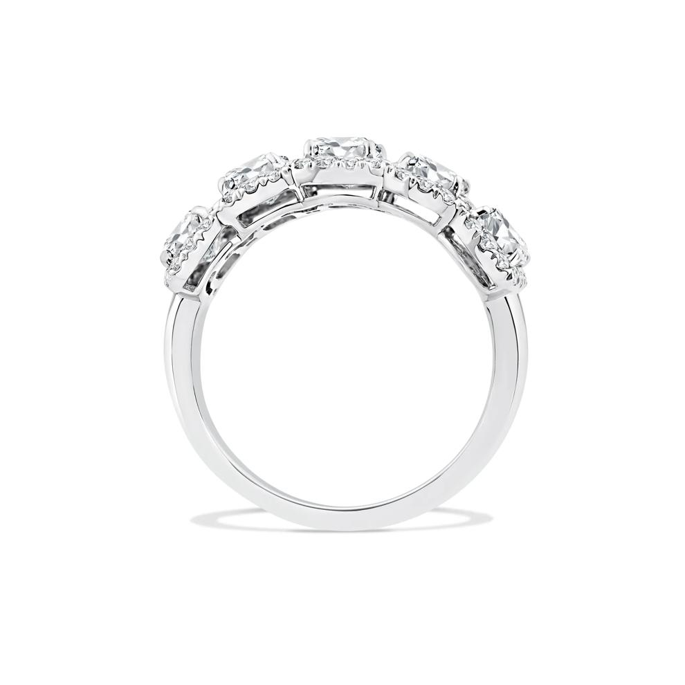 Lab Grown Diamond Five-Stone Anniversary Band in 10K White Gold (3 ct. tw.) – Image 2 of 4