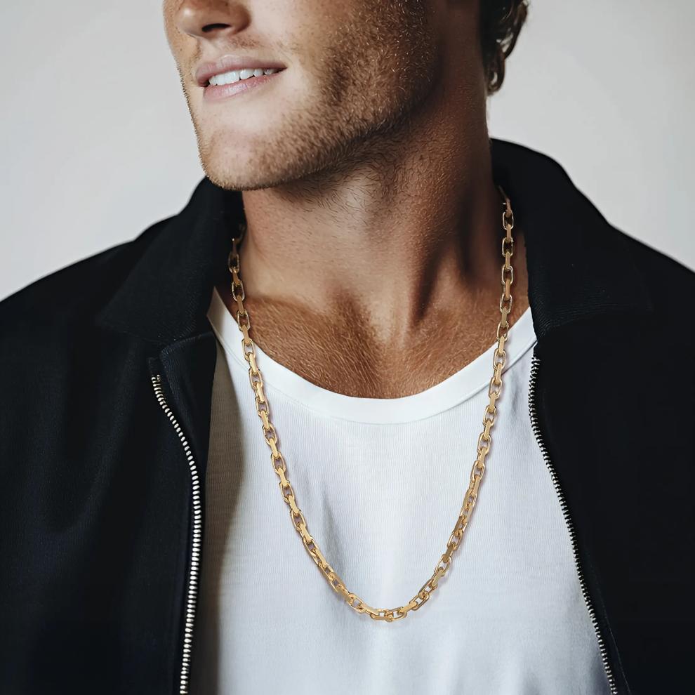 Solid French Cable Chain in 14K Yellow Gold, 4.8MM, 24&rdquo; – Image 3 of 3