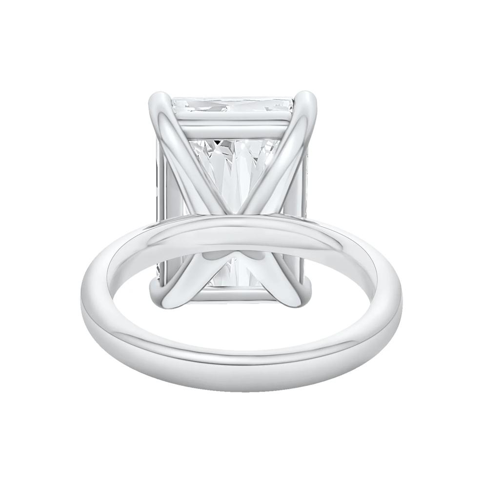 Lab Grown Diamond Radiant-Cut Solitaire Ring in 14K White Gold (10 ct.) – Image 4 of 4