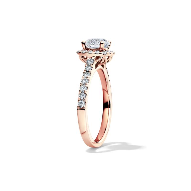 1 1/2 ct. tw. Diamond Halo Engagement Ring in 14K Rose Gold – Image 3 of 4