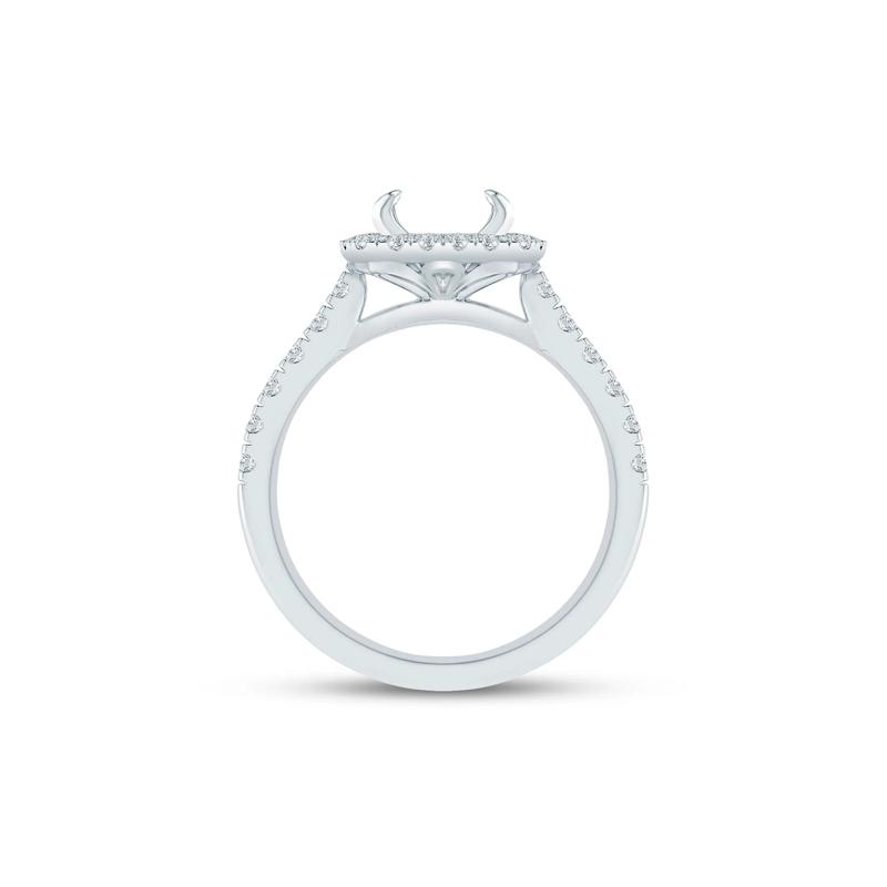1/2 ct. tw. Diamond Semi-Mount Engagement Ring in 14K White Gold &#40;Setting Only&#41; – Image 4 of 6