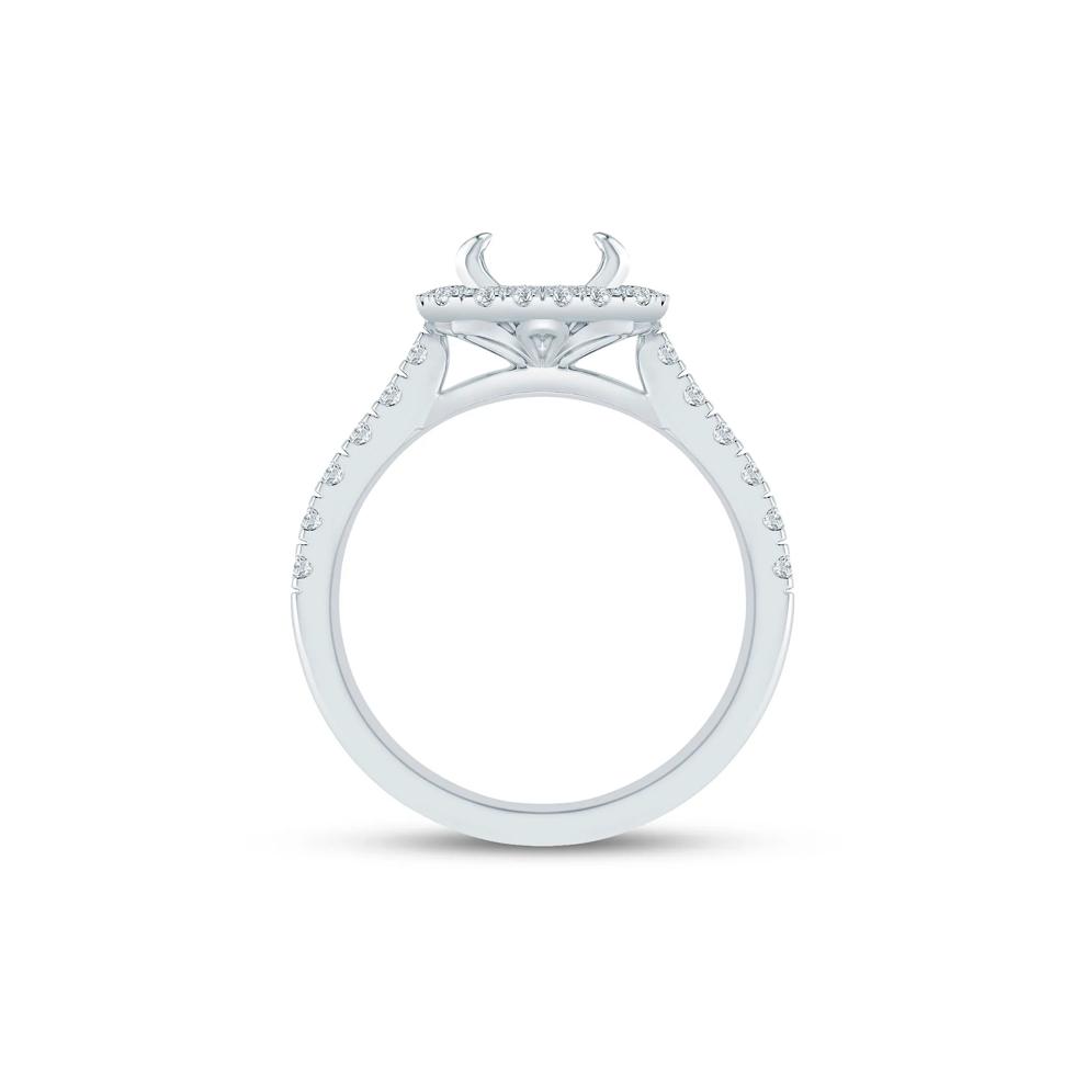 1/2 ct. tw. Diamond Semi-Mount Engagement Ring in 14K White Gold (Setting Only) – Image 4 of 6