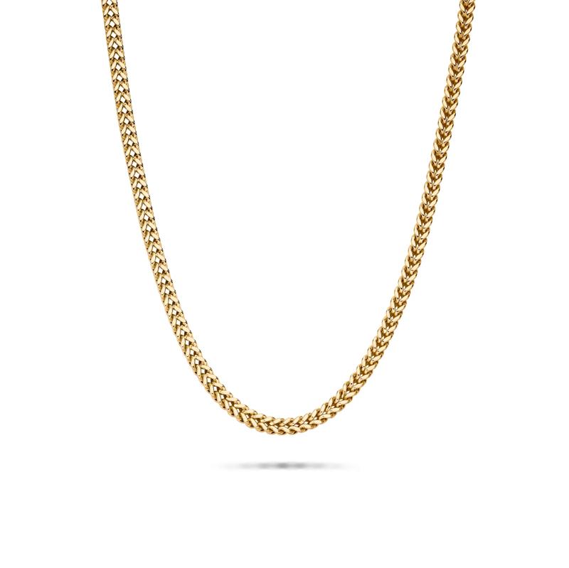 Square Franco Link Chain in 14K Yellow Gold, 3MM, 24&rdquo; – Image 1 of 3