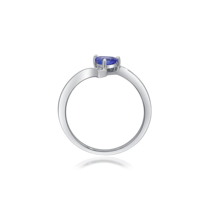 Tanzanite and Diamond Accent Ring in Sterling Silver – Image 2 of 5