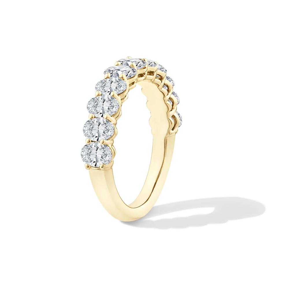 Lab Grown Diamond Oval Anniversary Band in 14K Yellow Gold (2 ct. tw.) – Image 3 of 4