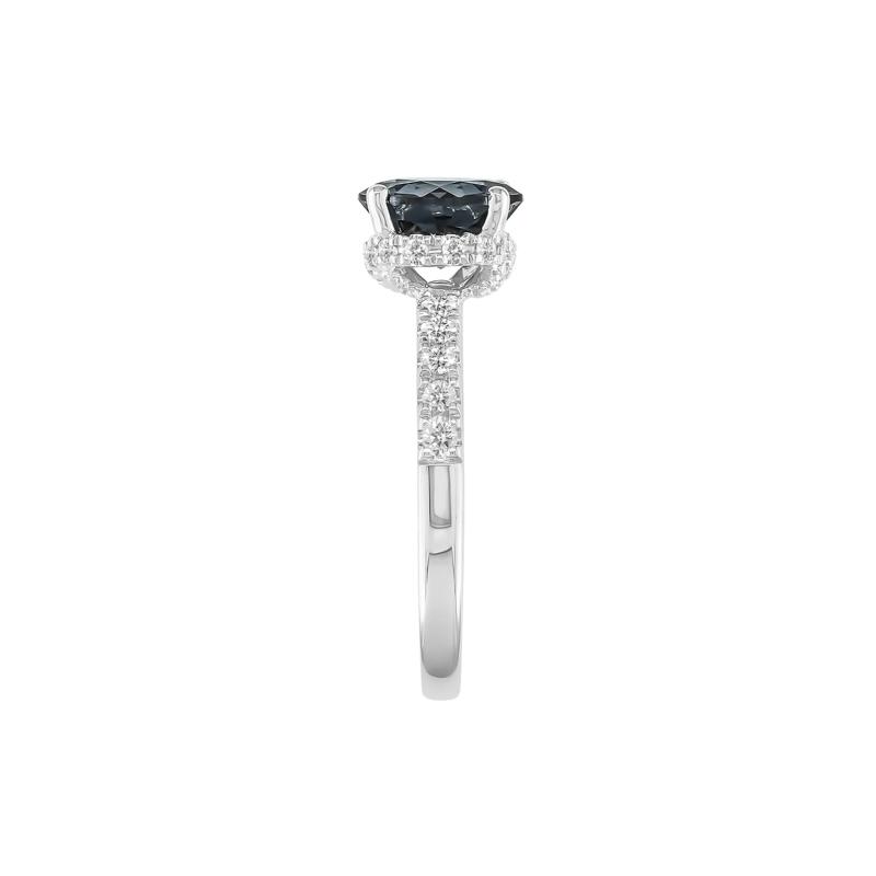 Black Sapphire Ring in 14K White Gold &#40;1/3 ct. tw.&#41; – Image 3 of 3