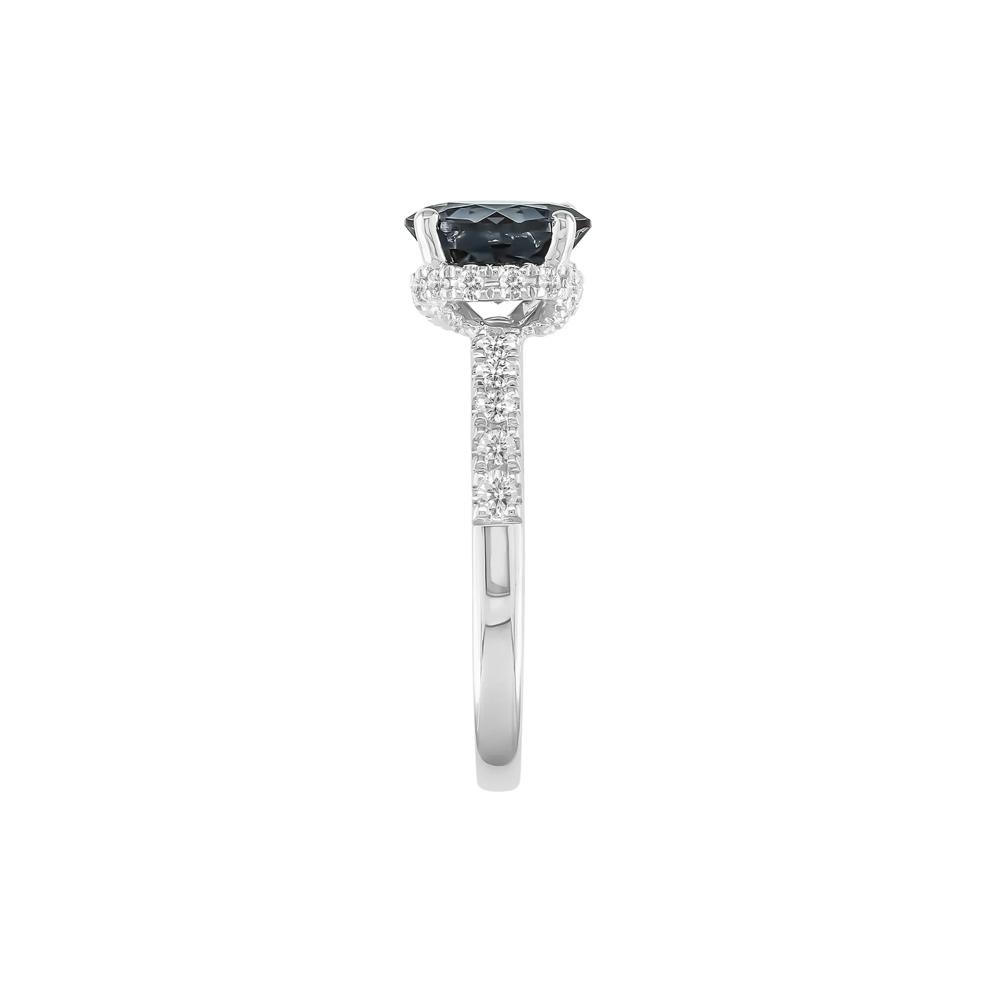 Black Sapphire Ring in 14K White Gold (1/3 ct. tw.) – Image 3 of 3