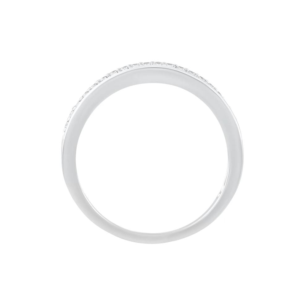 Diamond Double-Row Band in 10K White Gold (1/8 ct. tw.) – Image 2 of 3