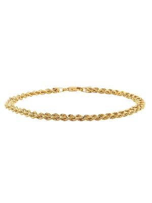 Double Row Hollow Rope Chain Bracelet in 10K Yellow Gold, 7.5"