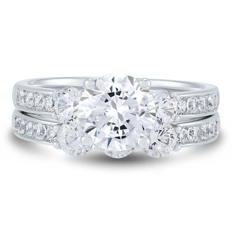Lab Grown Diamond Bridal Set in 14K White Gold (3 ct. tw.) – Image 1 of 7