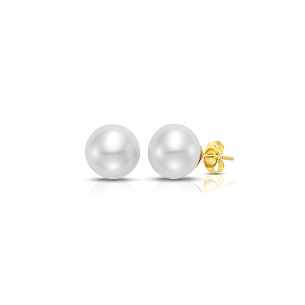 Freshwater Cultured Pearl Earrings in 10K Yellow Gold – Image 3 of 3