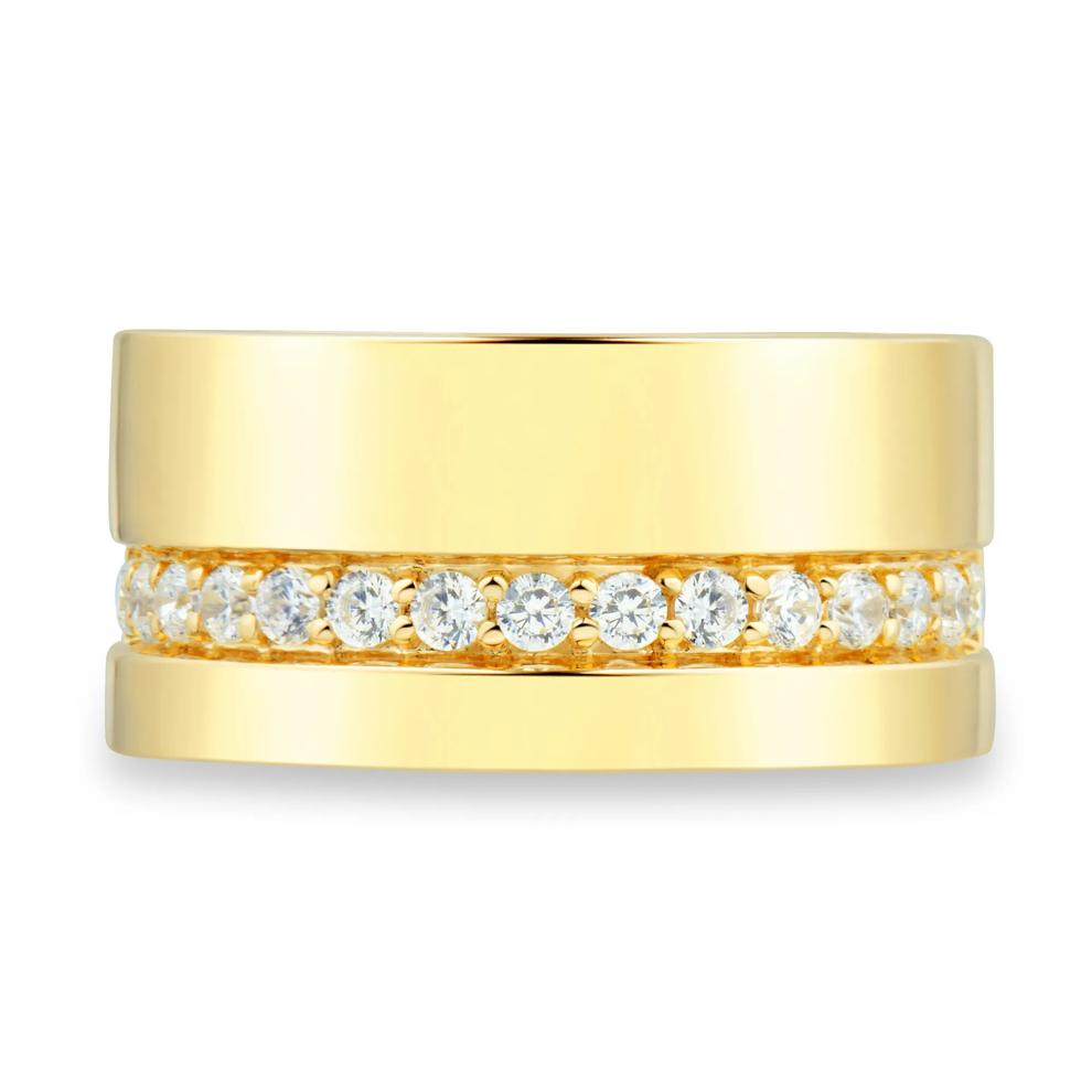 Lab Grown Diamond Anniversary Band in 10K Yellow Gold (1/3 ct. tw.) – Image 1 of 3