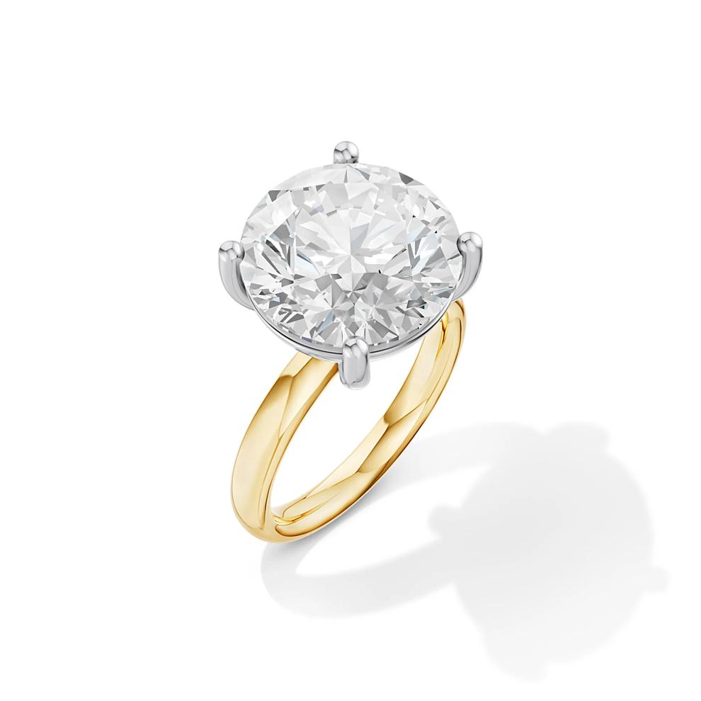 Lab Grown Diamond Round Solitaire Ring in 14K Yellow &amp; White Gold (9 ct.) – Image 4 of 4
