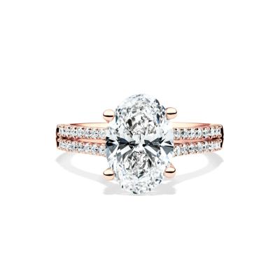 Lab Grown Diamond Oval Engagement Ring in 14K Gold