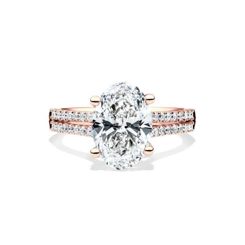 Lab Grown Diamond Oval Engagement Ring in 14K Rose Gold &#40;3-1/2 ct. tw.&#41; – Image 1 of 3