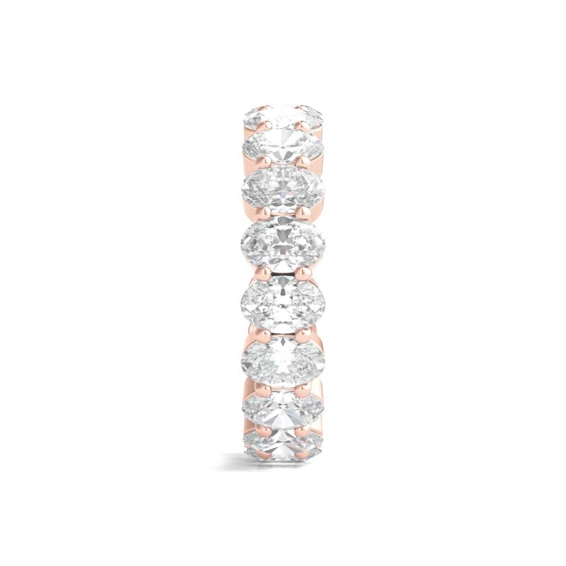Lab Grown Oval Diamond Eternity Band in 14K Rose Gold (5 ct. tw.) – Image 3 of 3