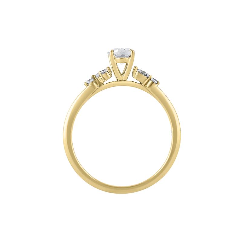 Oval-Shaped Diamond Engagement Ring in 14K Yellow Gold &#40;5/8 ct. tw.&#41; – Image 2 of 3