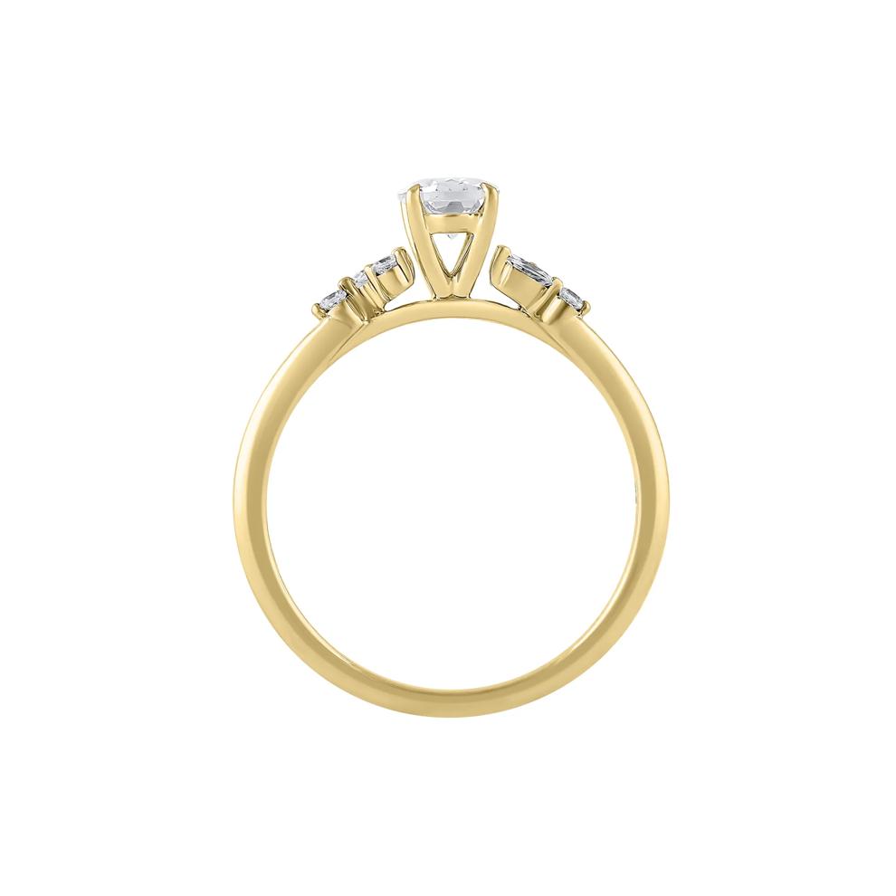 Oval-Shaped Diamond Engagement Ring in 14K Yellow Gold (5/8 ct. tw.) – Image 2 of 3