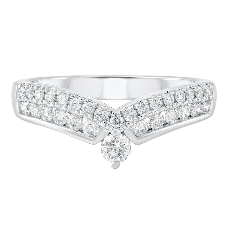 Diamond Contour Band in 14K White Gold (1/2 ct. tw.) – Image 1 of 3